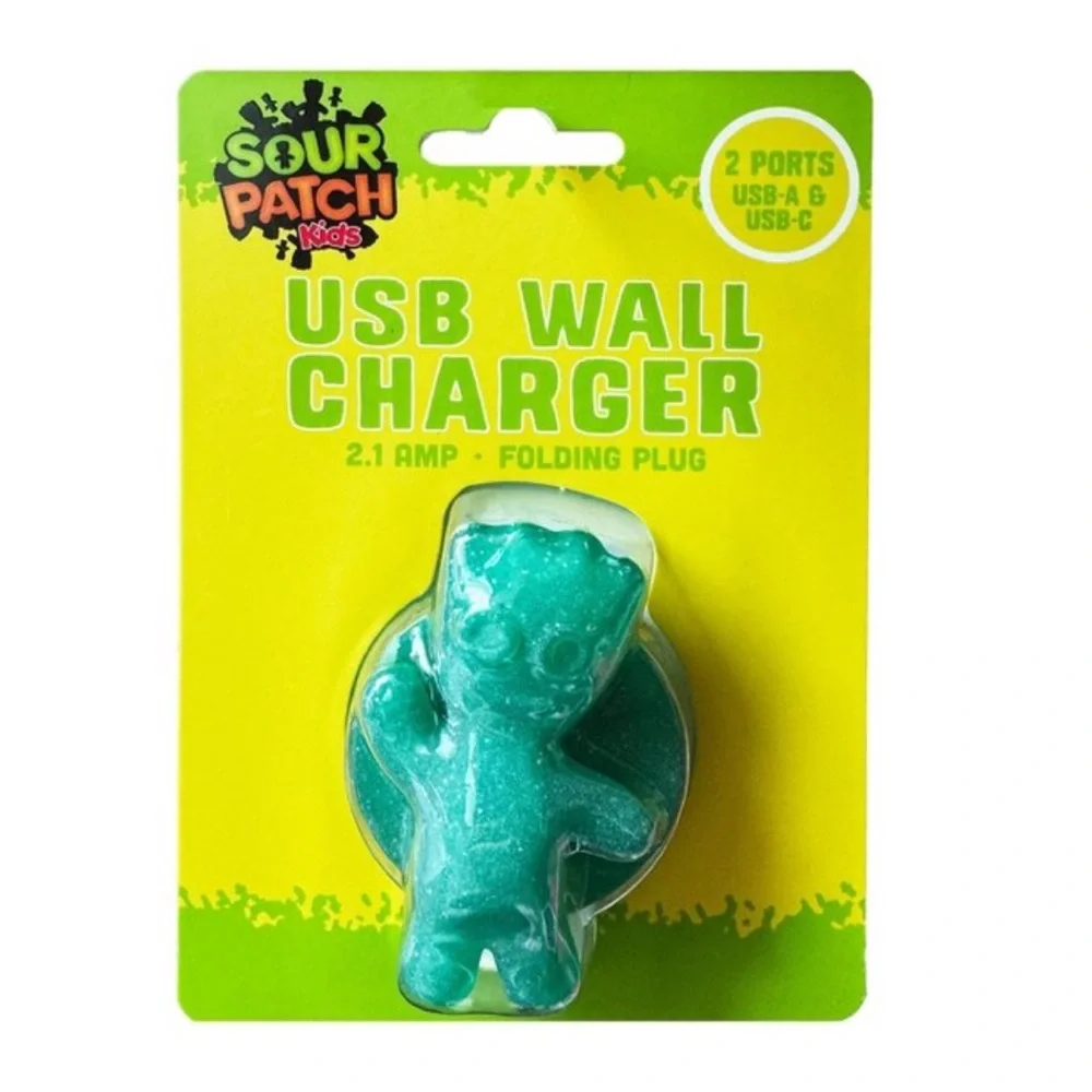 Sour Patch Kids 2 Ports Folding Wall Charger USB A USB C